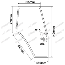 STAKLO KABINE VRATA,-1